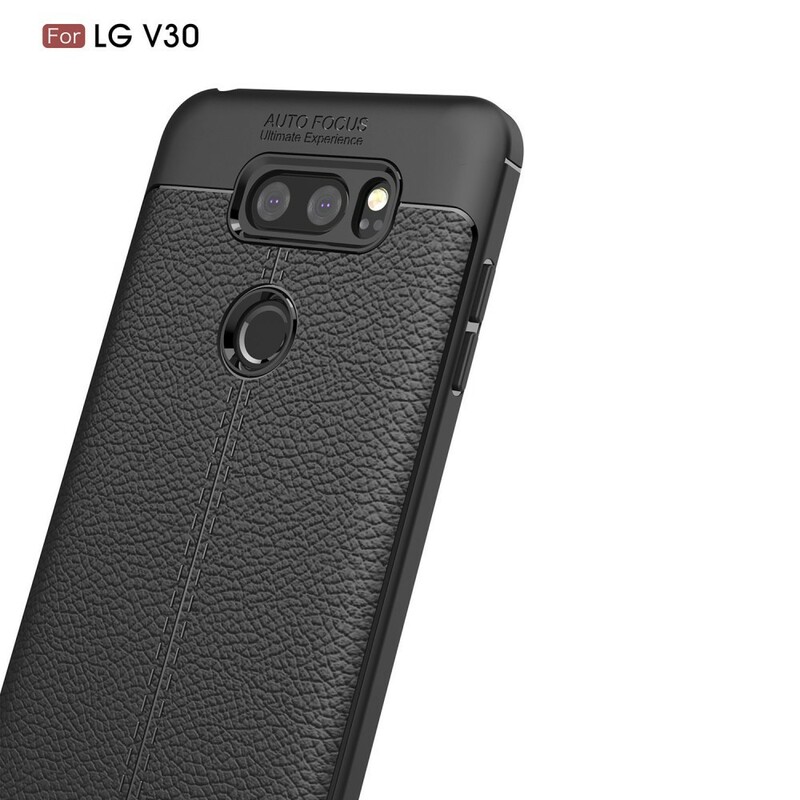 Protectores para celular  para Lg  V30 Funda de tpu s�mil cuero Negro